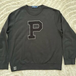 Polo by Ralph Lauren Black Crewneck Sweater with P Logo